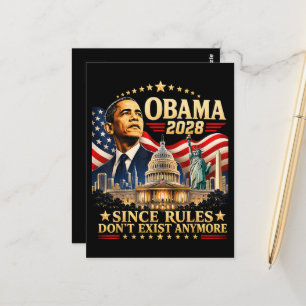Carte Postale Obama 2028 Puisque les règles n'existent plus