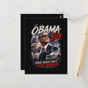 Carte Postale Obama 2028 Puisque les règles n'existent plus