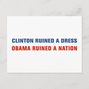 Carte Postale Obama a ruiné une nation