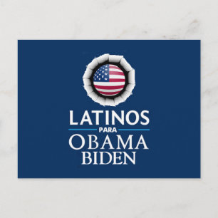 Carte postale Obama Biden LATINOS