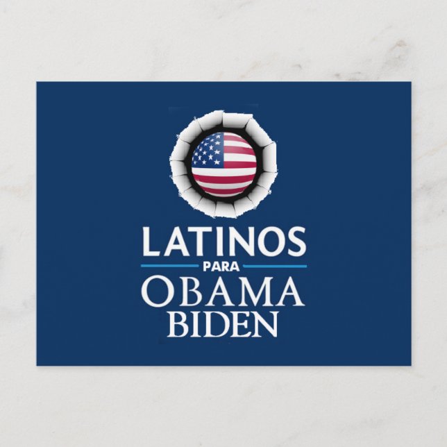Carte postale Obama Biden LATINOS (Devant)