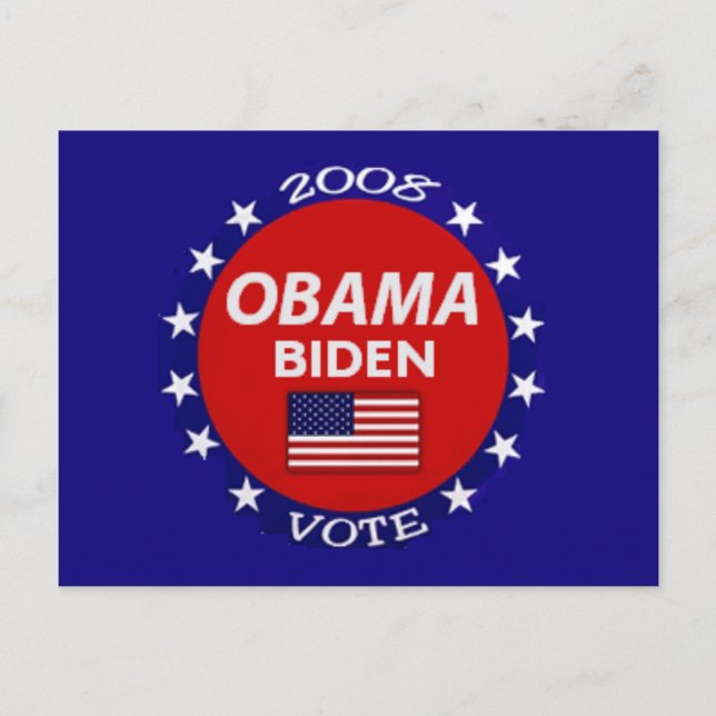 Carte postale Obama Biden Vote (Devant)