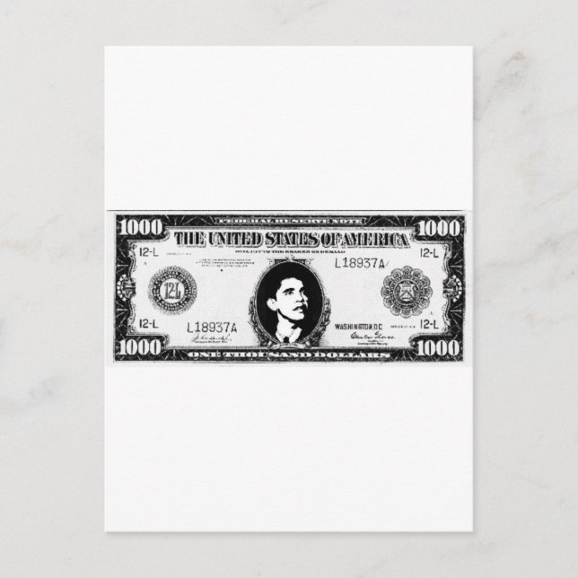 Carte Postale Obama Cash (Devant)