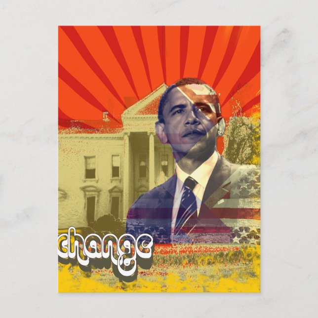 Carte Postale Obama Change - (Devant)