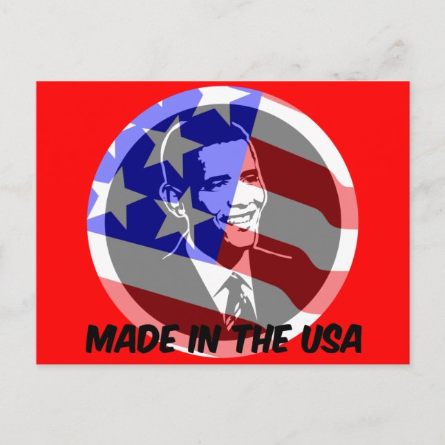Carte Postale Obama fait aux USA (Devant)