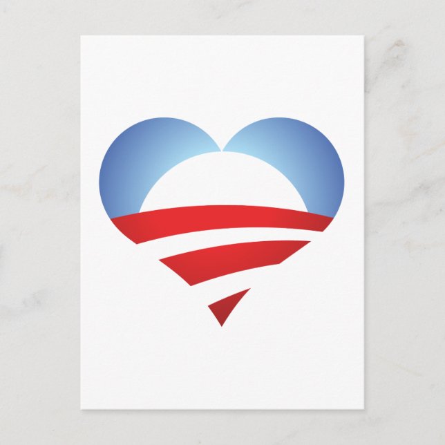 Carte Postale Obama Heart (Devant)