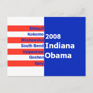 Carte postale Obama INDIANA