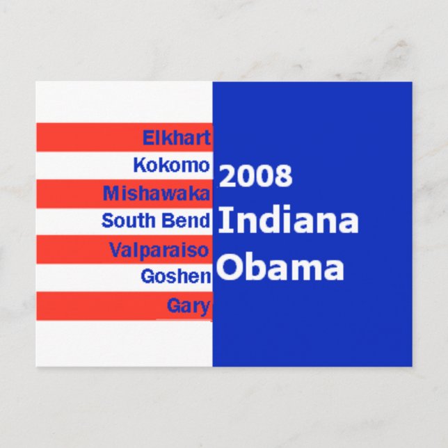 Carte postale Obama INDIANA (Devant)