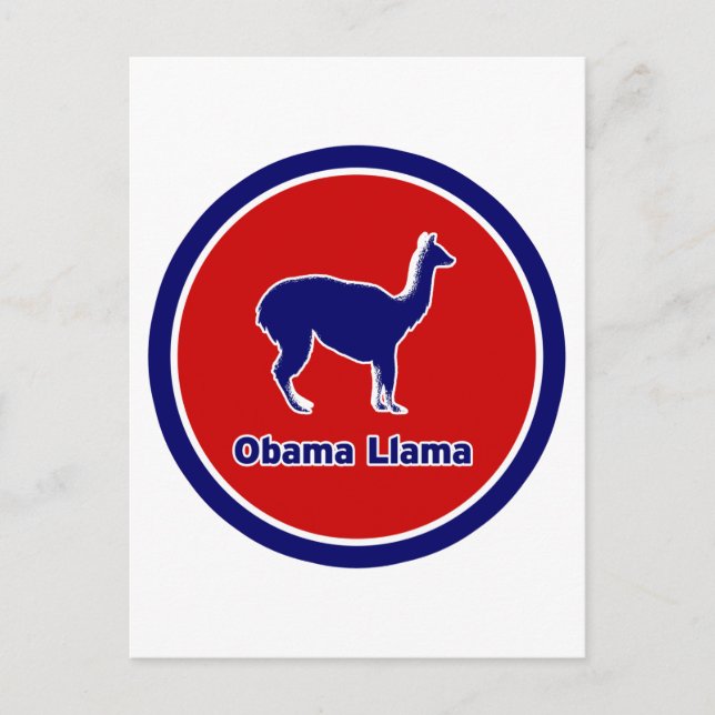 Carte Postale Obama Llama (Devant)