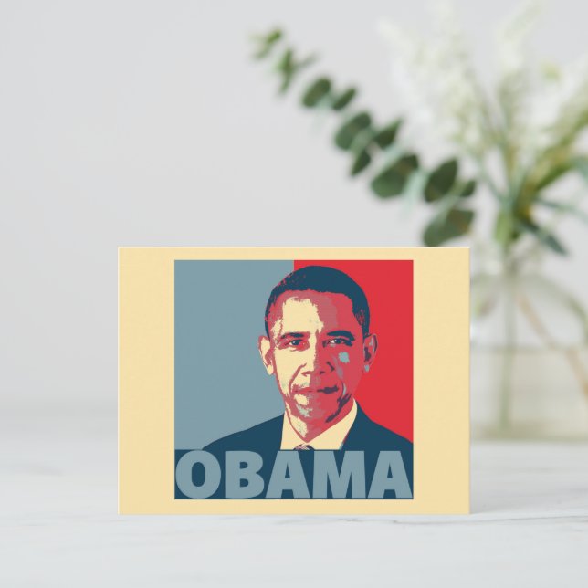 CARTE POSTALE OBAMA POP ART (Debout devant)