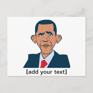 Carte Postale Obama - portrait drôle