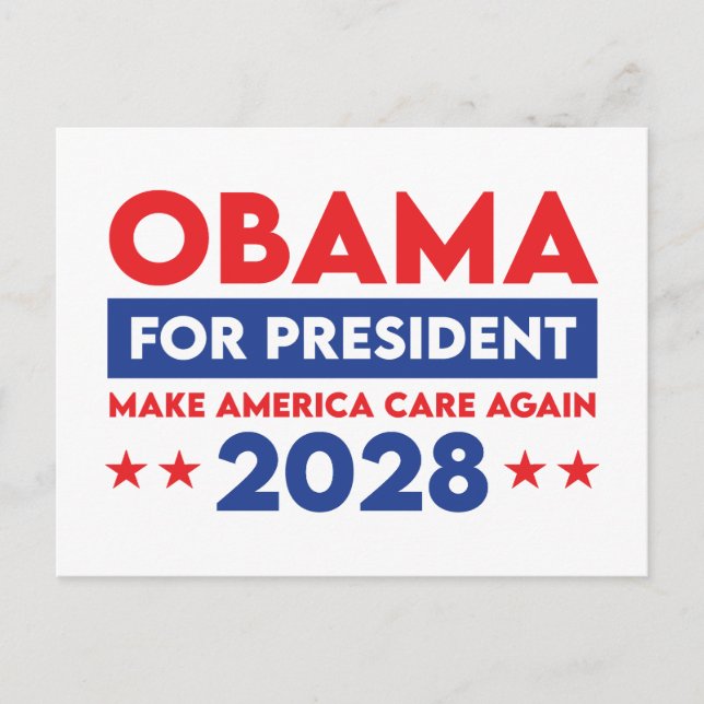 Carte Postale Obama pour le président 2028 redonne aux Etats-Uni (Devant)