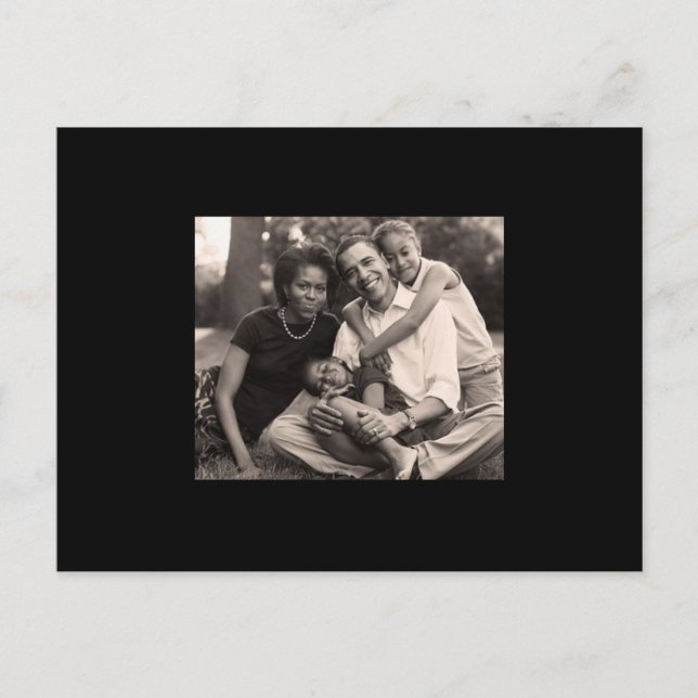 Carte Postale Obama, première famille (Devant)