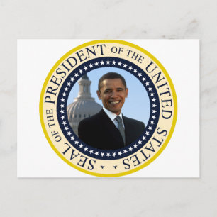 Carte Postale Obama Seal Blue