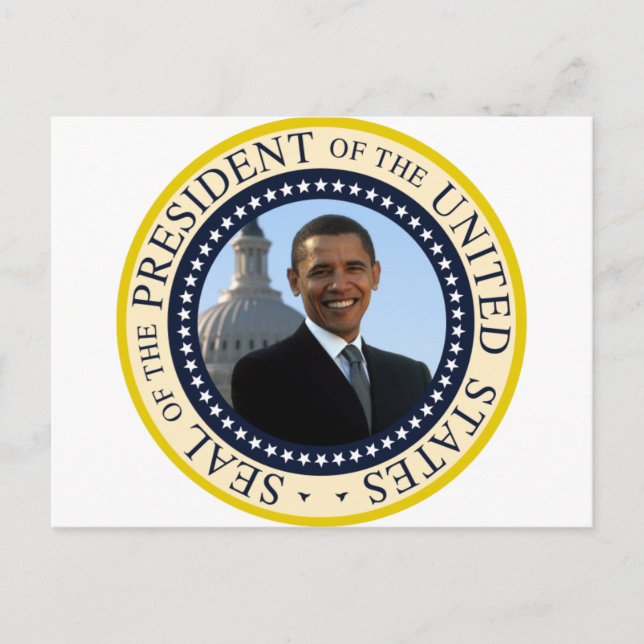 Carte Postale Obama Seal Blue (Devant)