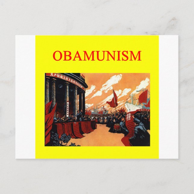 Carte Postale OBAMUNISME anti barack obama design (Devant)