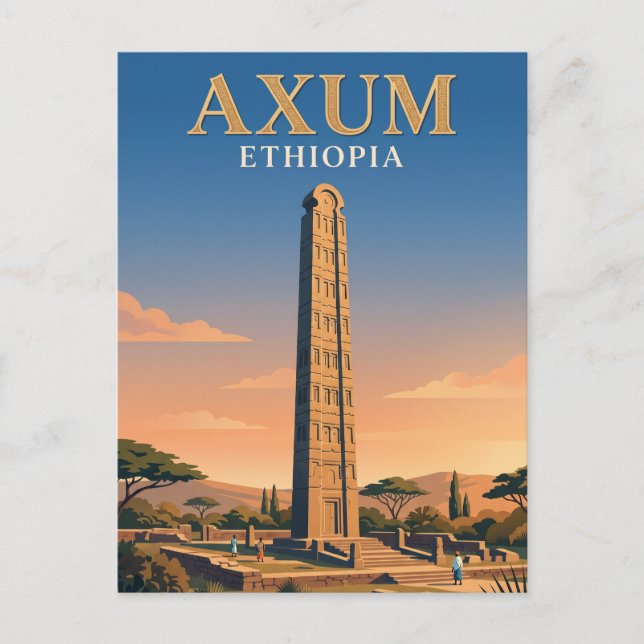 Carte Postale Obélisque d'Axoum Éthiopie (Devant)