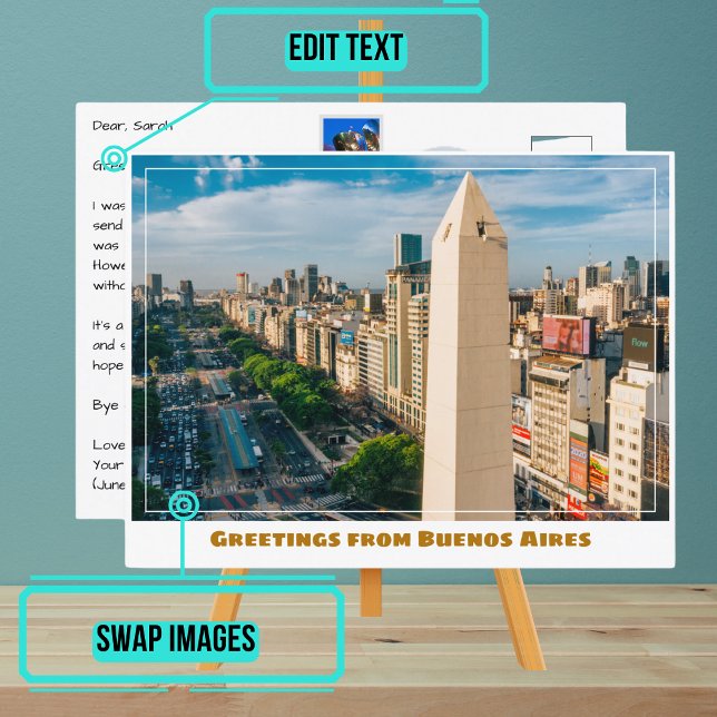 Carte Postale Obélisque de Buenos Aires Argentine (Please enjoy our design and see the others in the collection.)