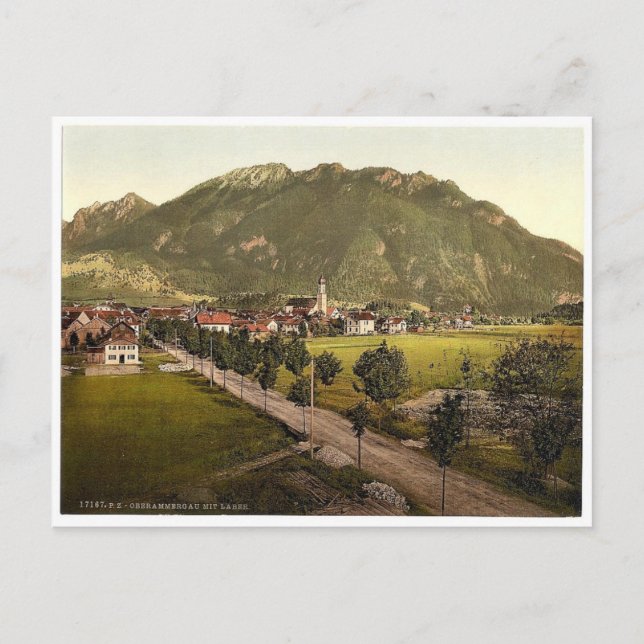 Carte Postale Oberammergau avec Laber, Haute-Bavière, Allemagne  (Devant)