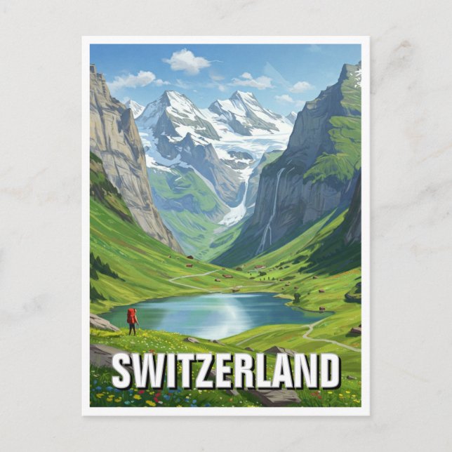 Carte Postale Oberland bernois Suisse Voyage (Devant)