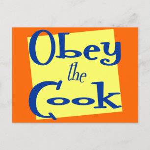 Carte Postale Obey Cook Kitchen dit :