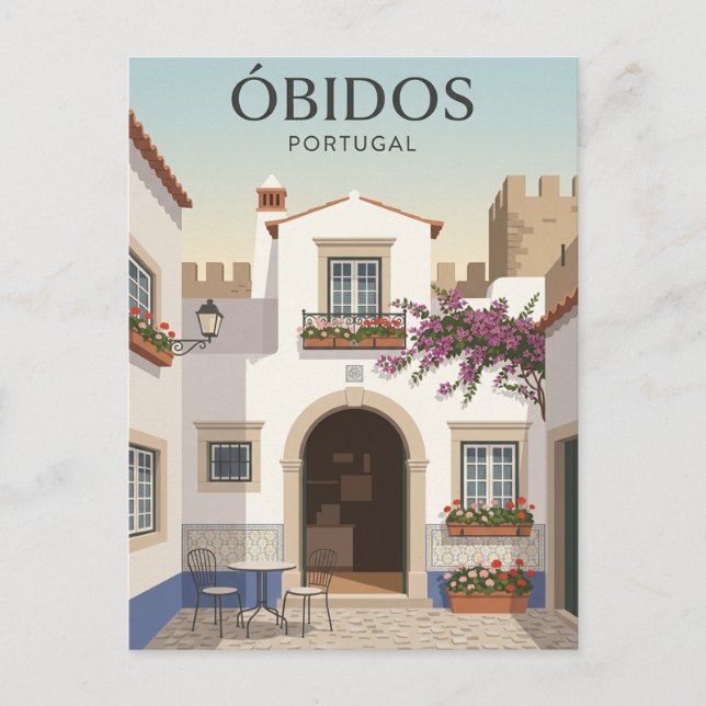 Carte Postale Obidos Portugal (Devant)