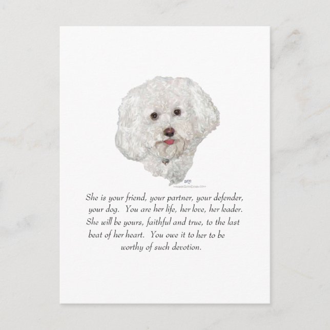 Carte Postale Objet souvenir, chienne (Devant)