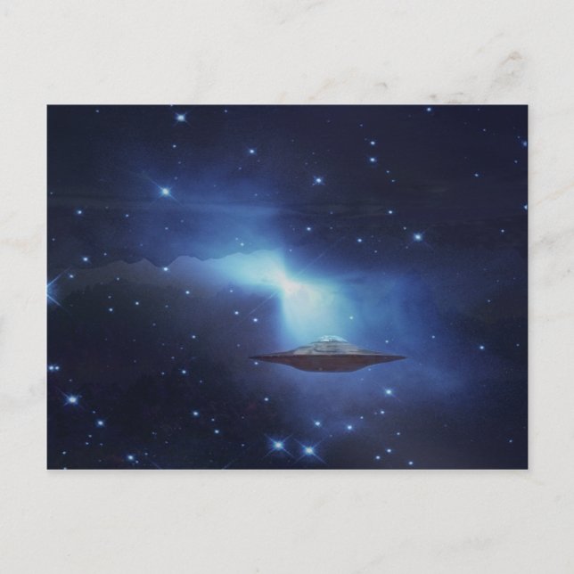 Carte Postale Objet volant UFO dans l'espace (Devant)