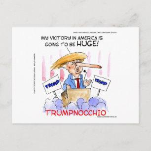 Carte Postale Objets drôles de Donald Trump Trumpnocchio