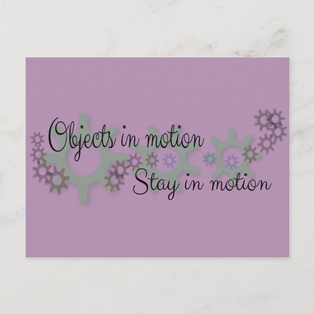 Carte Postale Objets en mouvement (Devant)