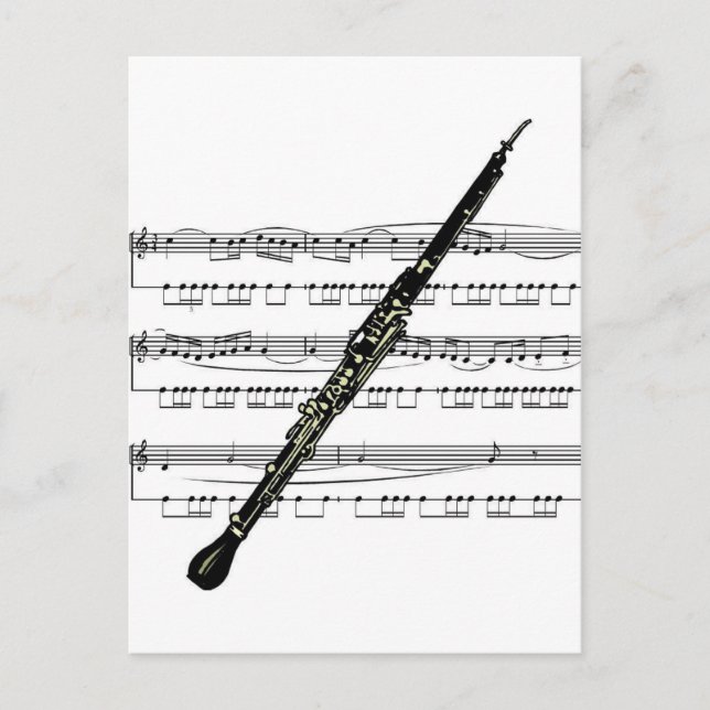 Carte Postale Oboe musical 01 B (Devant)