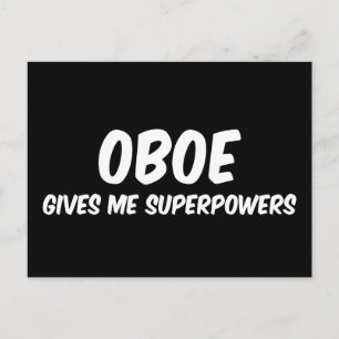 Carte Postale Oboe Superpuissances Funny Superhero Musique