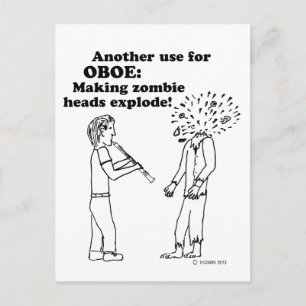 Carte Postale Oboe Zombie Explose