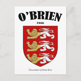Carte Postale O'Brien Family Crest