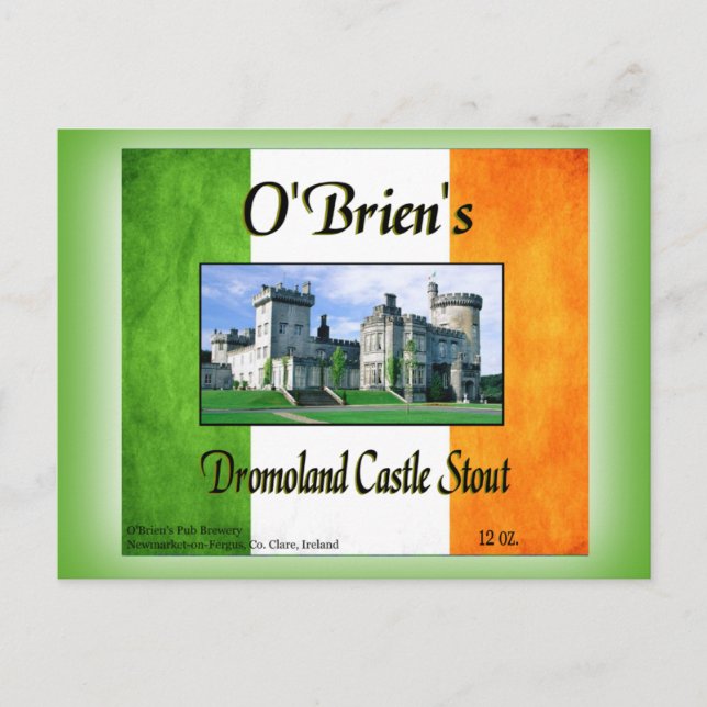 Carte Postale O'Brien's Dromoland Castle Stout (Devant)