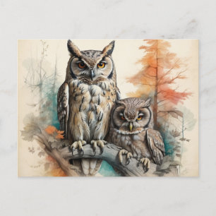 Carte Postale Observateurs silencieux de la forêt