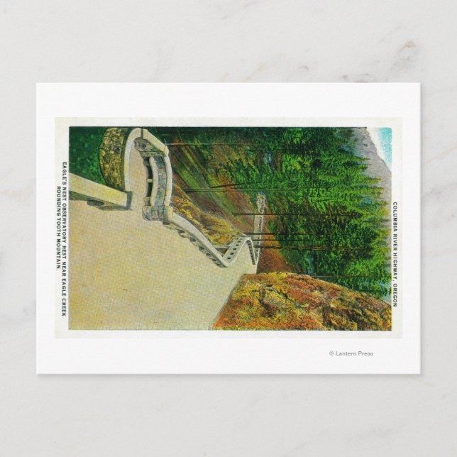 Carte Postale Observatoire de nid d'aigle sur le fleuve Columbia (Devant)