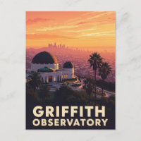 Observatoire Griffith vintage Los Angeles coucher