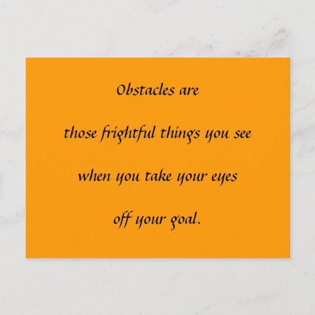 Carte Postale Obstacles (Devant)