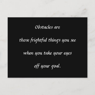 Carte Postale Obstacles
