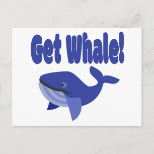 Carte Postale Obtenez Baleine, Pun drôle de rétablissement