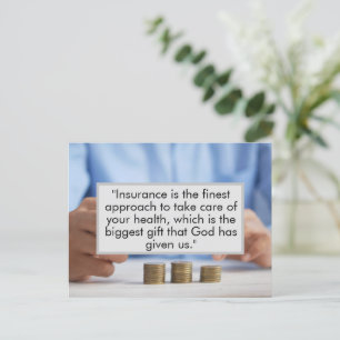 Carte Postale Obtenez une assurance maintenant pour le bien de v