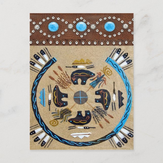 Carte postale occidentale "Native American Sandpai (Devant)