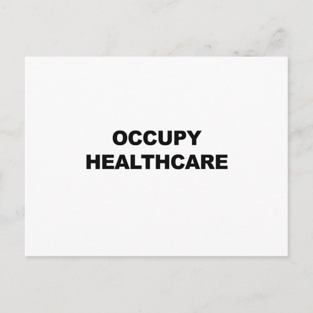 CARTE POSTALE OCCUPER LES SOINS DE SANTÉ (Devant)