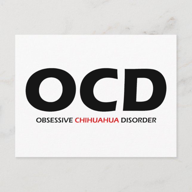 Carte Postale OCD - Trouble obsessionnel du Chihuahua (Devant)