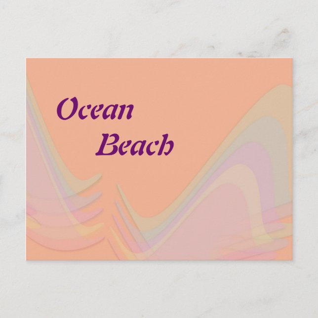 Carte postale Ocean Beach Californie Pastel Wings (Devant)
