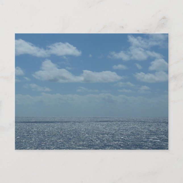 Carte Postale Océan bleu de la mer des Caraïbes (Devant)