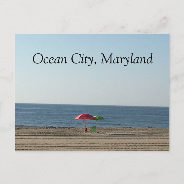 Carte Postale Ocean City MD Beach (Devant)
