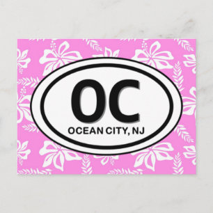 Carte Postale Ocean City New Jersey ~ OC NJ Pink Beach