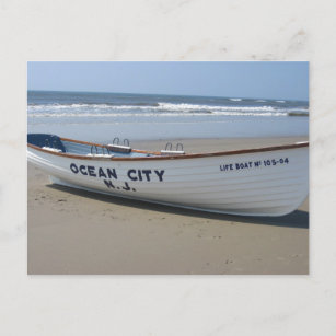 Carte Postale Ocean City, NJ * Amusement d'été * Bateau de mer